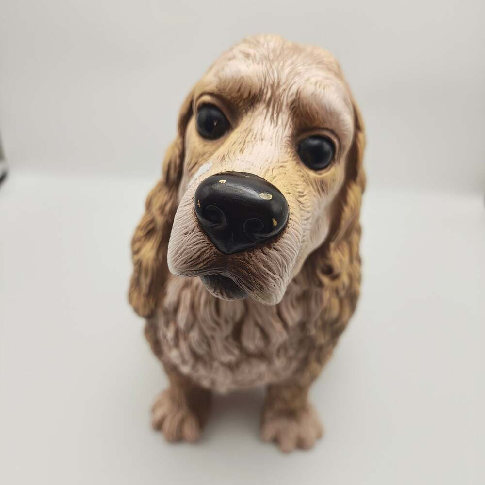 Homco Dog Statue 1993 Vintage Cocker Spaniel Ceramic Figurine
